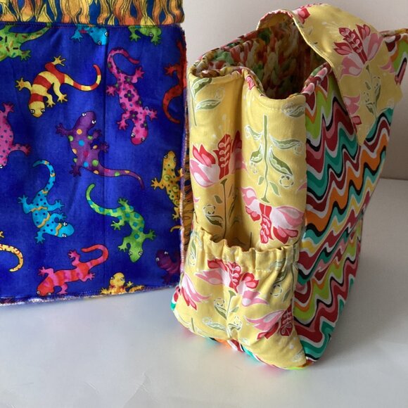 Handmade Lunch Bags Small Tote Bag Kids Children's Adults Travel Snack Storage - Picture 3 of 6